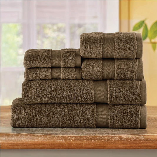 Cotton Towels 6 Piece Set-Soft Feel, Quick Dry, Highly Absorbent Durable Towels - Cotton Home