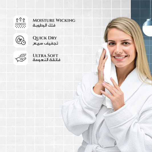 Cotton Face Towel and Hand Towel 4 Piece Set-Soft Feel, Quick Dry, Highly Absorbent Durable Towels - Cotton Home