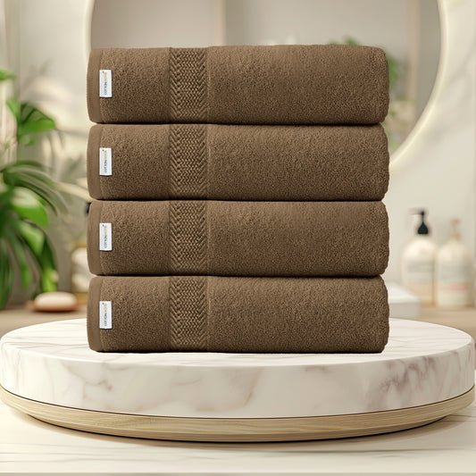 Cotton Bath Sheet 100x150 CM 4 Piece Set-Soft Feel, Quick Dry, Highly Absorbent Durable Towels - Cotton Home