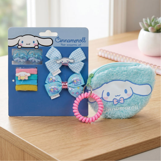 Cinnamoroll Hair Accessories Set Pack of 10 with Bag