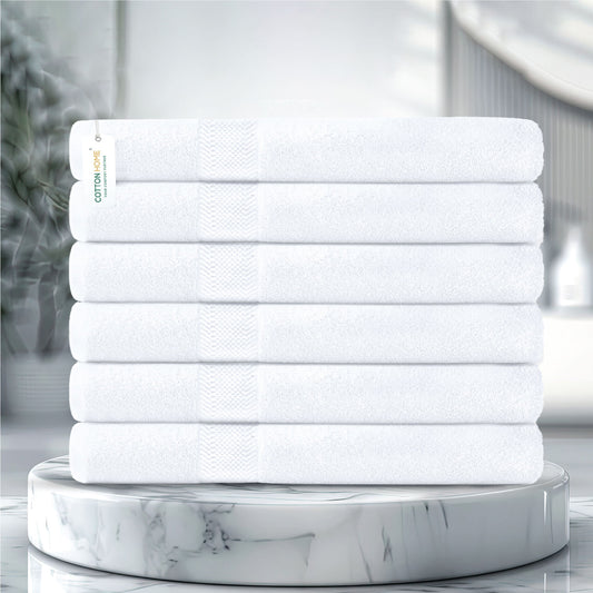 Cotton Bath Towel 70x140 CM 6 Piece Set-Soft Feel, Quick Dry, Highly Absorbent Durable Towels