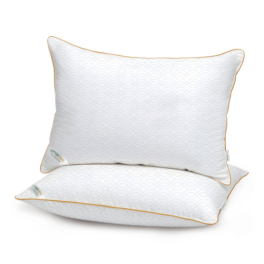 Royal Angler High Quality Loom Design Ultra Soft Premium Egyptian Cotton Dobby Jacquard Pillow 50x75cm White - Cotton Home