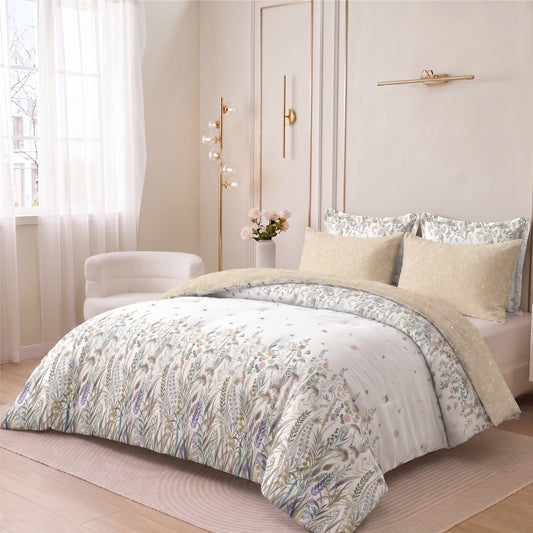 Mirelta 350TC Cotton 6-Piece Set Premium Quality King Comforter Set 220x240cm