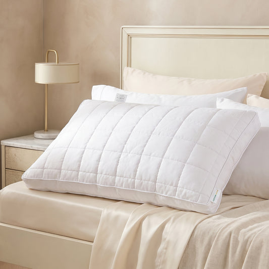 Sapphire Gazette Quilted Premium Cotton Pillow with Down Alternative filling 50x70+3cm