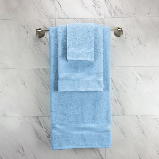 Cotton Home Ultimate Towel Collection - 8 Piece Bundle Sky Blue - Cotton Home
