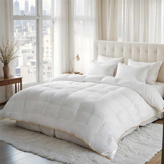 Royal Angular White Egyptian Cotton Duvet 160x220cm