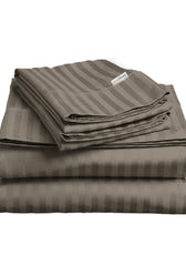 6 Piece  Duvet Cover Set 220x240cm King - Gray Stripe - Cotton Home