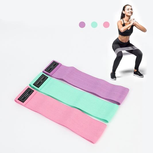 Hip Resistance Bands – Non-Slip Fabric Exercise Bands for Glutes, Legs, and Thighs Color – Set of 3