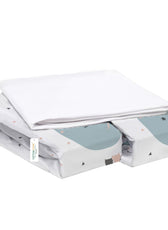 Premium Cotton 3-Piece Baby Crib Bedding Set (120x60 cm) Fitted Baby Mattress Sheets and Protector Dream Night