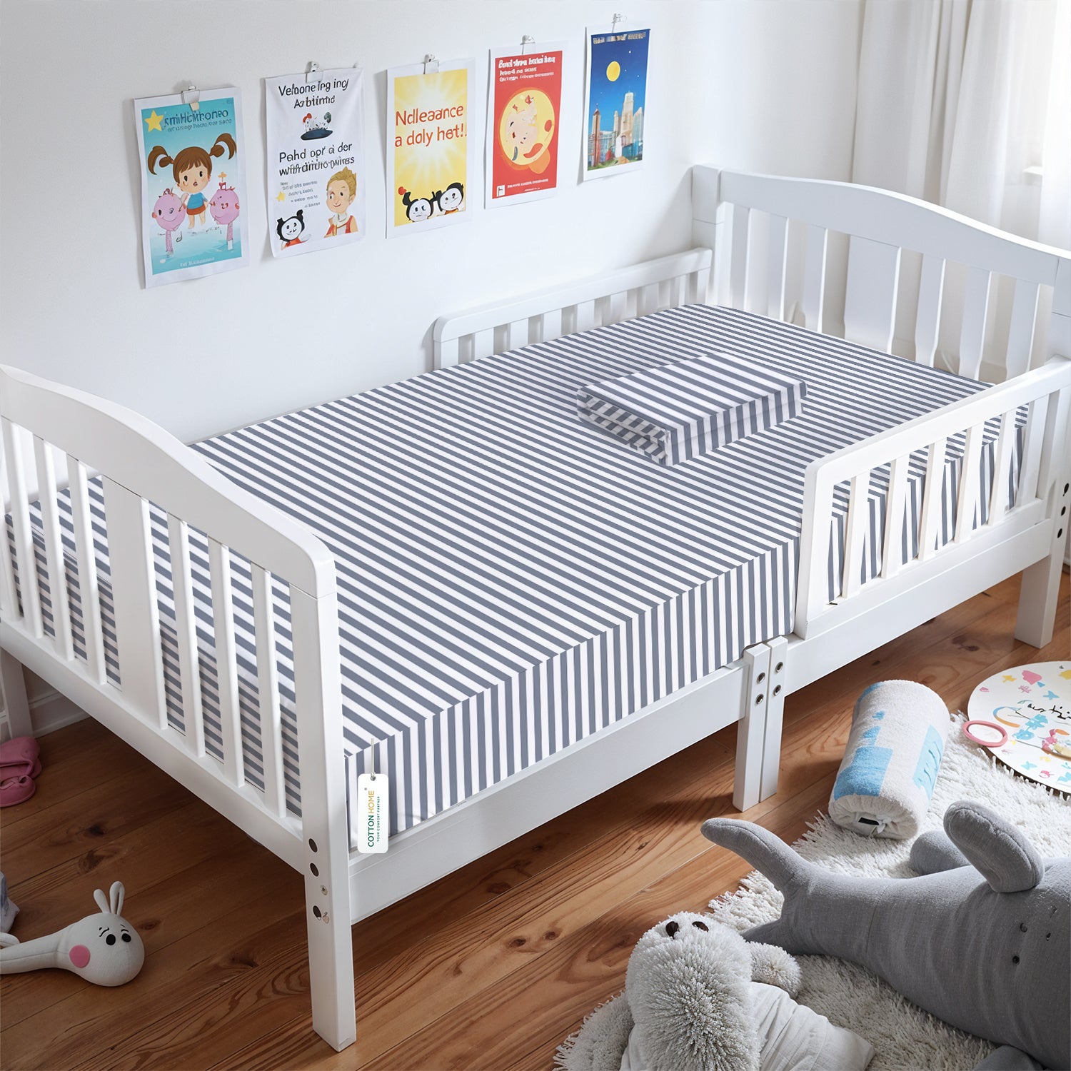 Premium Cotton 2PC Crib Sheets (120x60 cm) Soft, Breathable, Fitted Baby Mattress Sheets Shelly rains