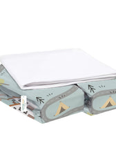 Premium Cotton 3-Piece Baby Crib Bedding Set (120x60 cm) Fitted Baby Mattress Sheets and Protector Dream Home