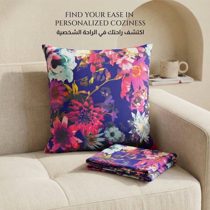 Cotton Decorative Throw Pillows Pack of 2 - 45x45 cm Square