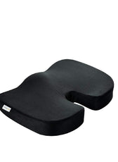 Spine Black Lumbar Support Memory Foam Cushion for Car Seats – 46x35x10cm