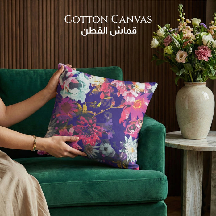 Cotton Decorative Throw Pillows Pack of 2 - 45x45 cm Square