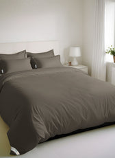 6 Piece  Duvet Cover Set 220x240cm King - Gray Stripe - Cotton Home
