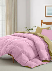 All Season Pink Super Soft Reversible Comforter Set 220x240cm