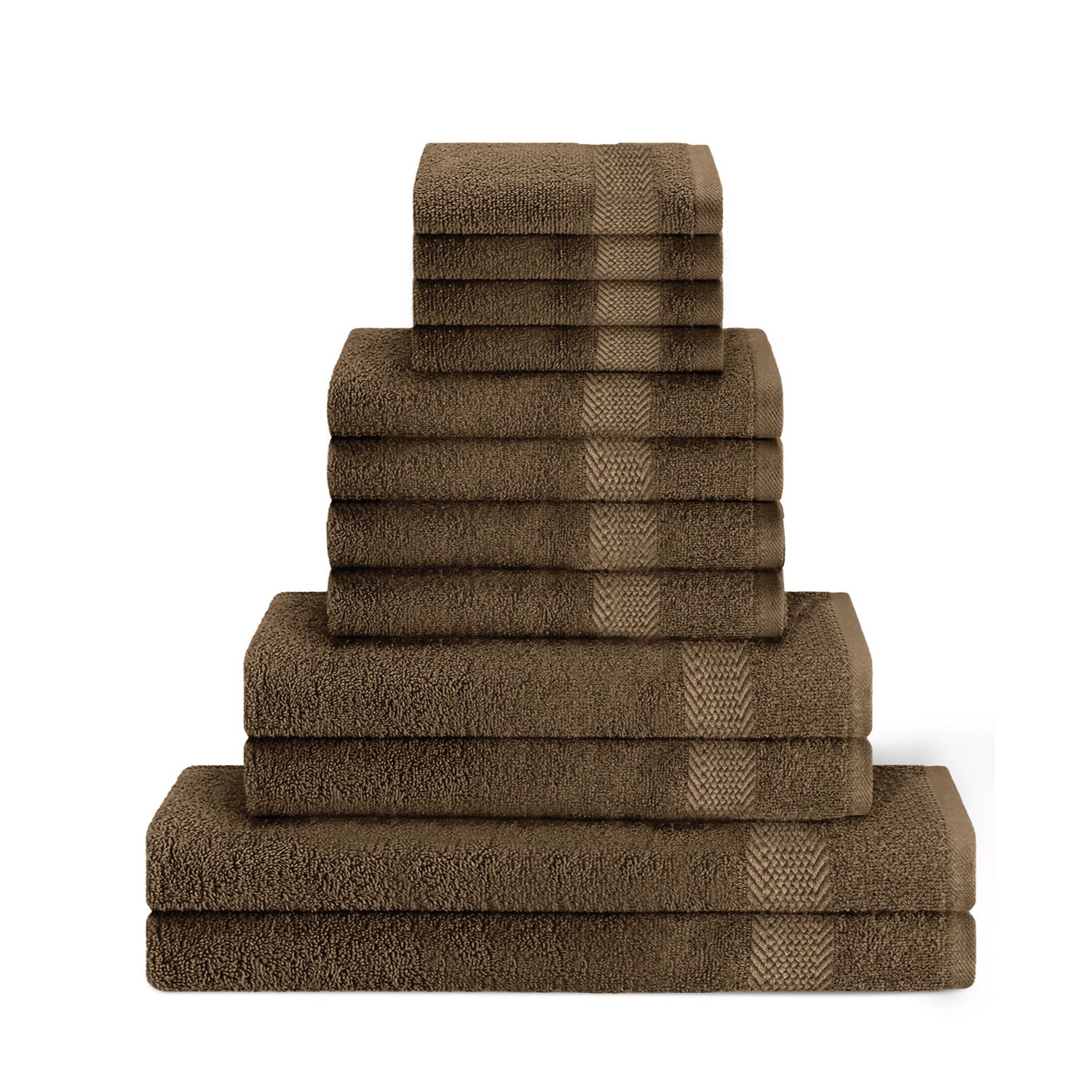 Cotton Towels 12 Piece Set-Soft Feel, Quick Dry, Highly Absorbent Durable Towels - Cotton Home