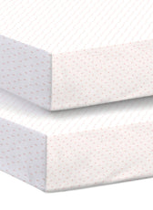 Premium Cotton 3-Piece Baby Crib Bedding Set (120x60 cm) Fitted Baby Mattress Sheets and Protector Pastel Clouds