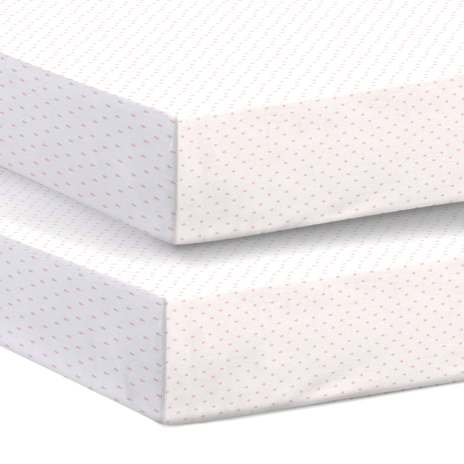 Premium Cotton 3-Piece Baby Crib Bedding Set (120x60 cm) Fitted Baby Mattress Sheets and Protector Pastel Clouds