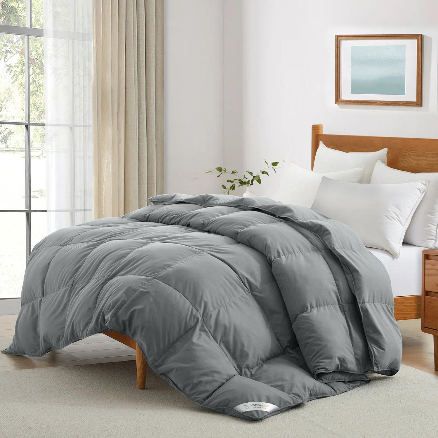 Premium Grey All Season High quality Super Soft Comforter 1 Piece