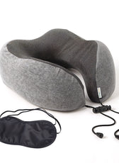 Travel Pillow Memory Foam Grey - Cotton Home