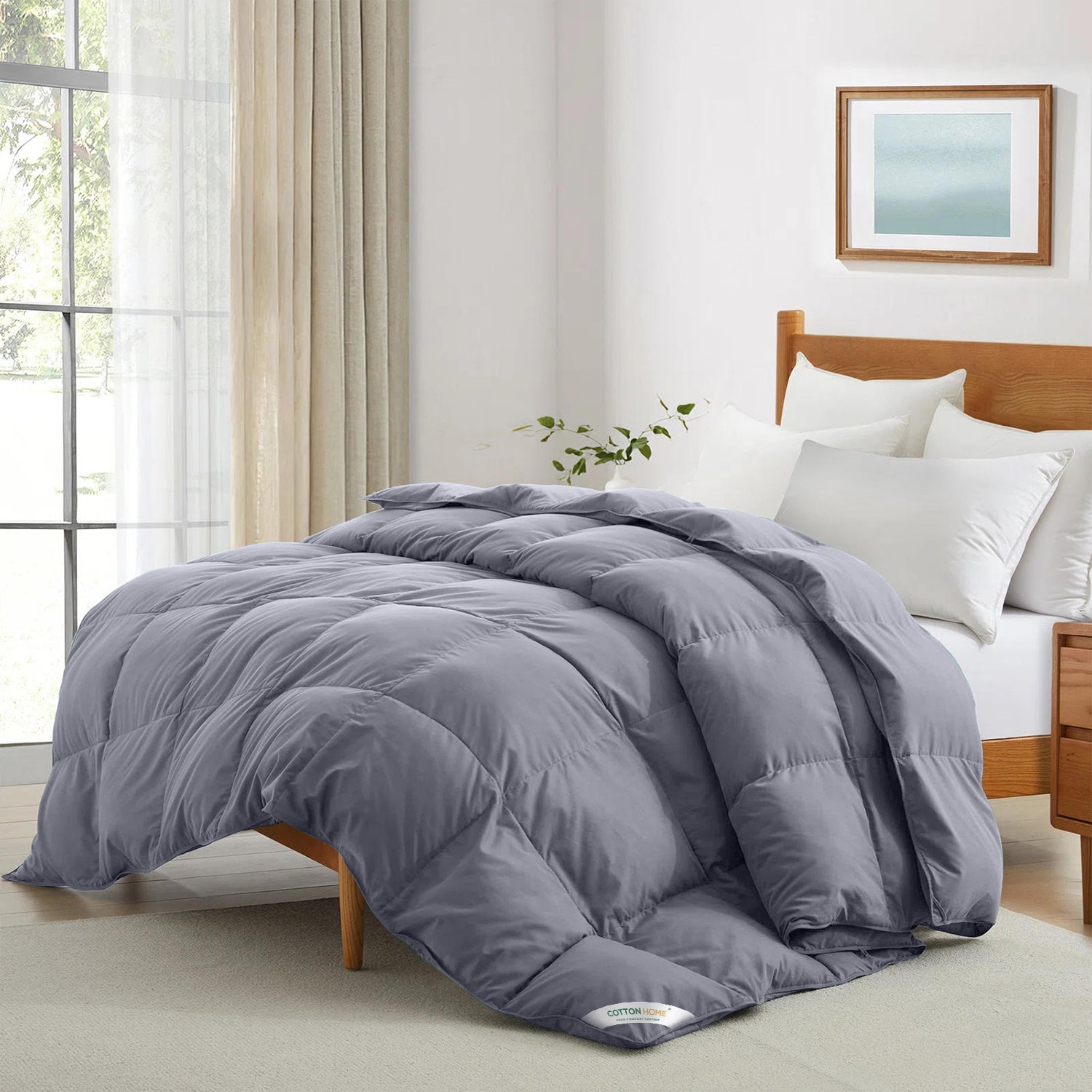 Premium Silver All Season High quality Super Soft Comforter 1 Piece