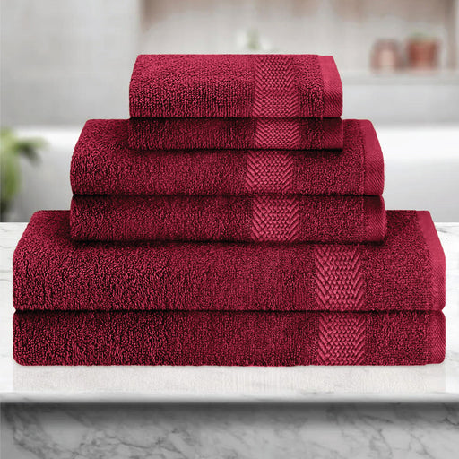 Cotton 6 Piece Towel Set-Soft Feel, Quick Dry, Highly Absorbent Durable Towels - Cotton Home