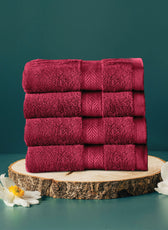 Cotton Face Towel Pack of 4 Soft Feel, Quick Dry, Highly Absorbent Durable Towels - Cotton Home