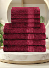 Cotton Face Towel and Hand Towel 8 Piece Set-Soft Feel, Quick Dry, Highly Absorbent Durable Towels - Cotton Home