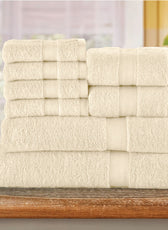 Cotton Towels 8 Piece Set-Soft Feel, Quick Dry, Highly Absorbent Durable Towels - Cotton Home