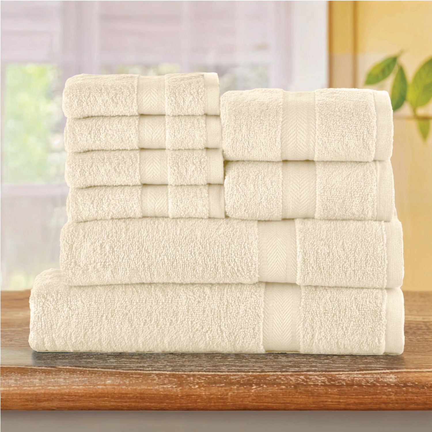 Cotton Towels 8 Piece Set-Soft Feel, Quick Dry, Highly Absorbent Durable Towels - Cotton Home