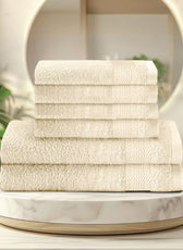 Cotton Face Towel and Hand Towel 6 Piece Set-Soft Feel, Quick Dry, Highly Absorbent Durable Towels - Cotton Home