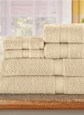 Cotton Towels 6 Piece Set-Soft Feel, Quick Dry, Highly Absorbent Durable Towels - Cotton Home