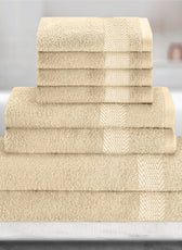 Cotton 6 Piece Towel Set-Soft Feel, Quick Dry, Highly Absorbent Durable Towels - Cotton Home