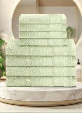 Cotton Face Towel and Hand Towel 8 Piece Set-Soft Feel, Quick Dry, Highly Absorbent Durable Towels - Cotton Home