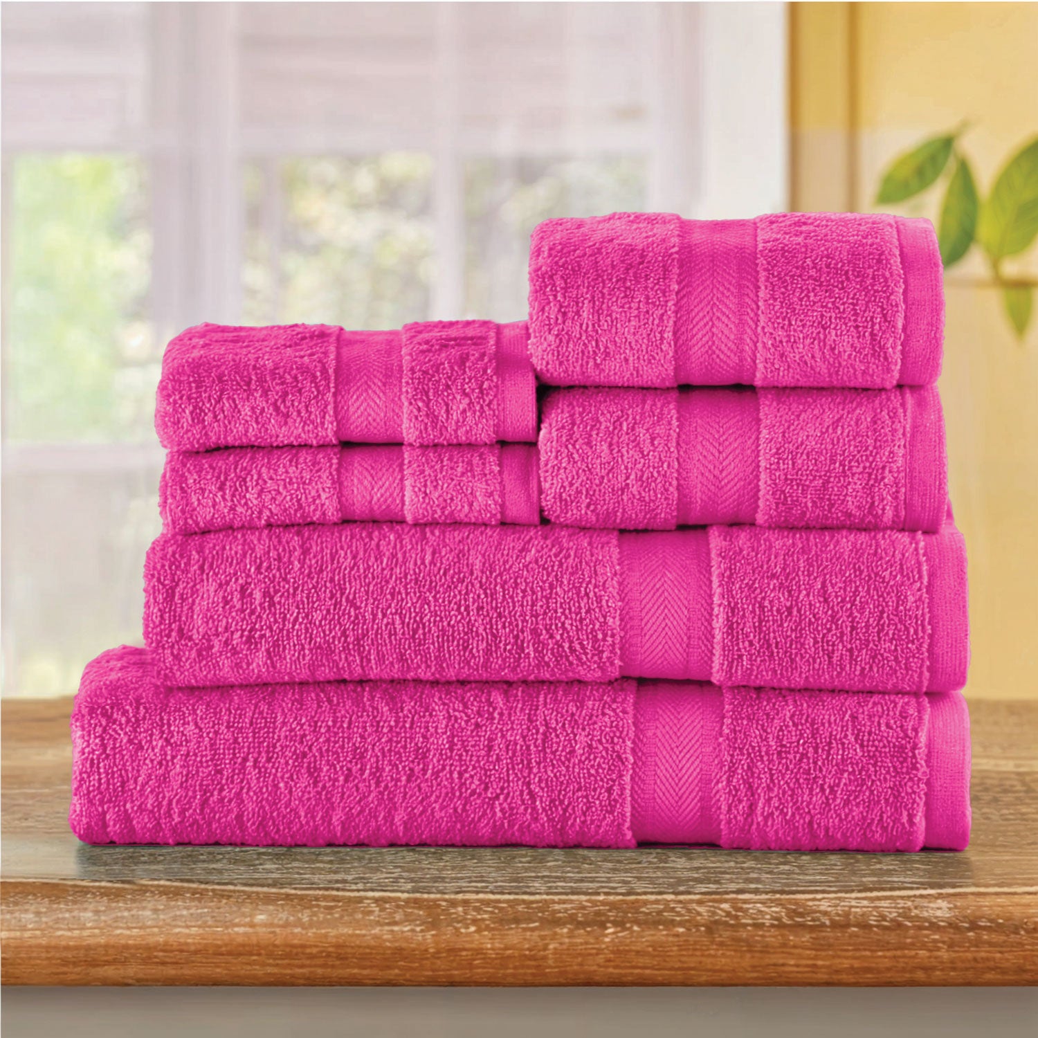 Cotton Towels 6 Piece Set-Soft Feel, Quick Dry, Highly Absorbent Durable Towels - Cotton Home