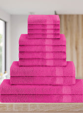 Cotton Towels 12 Piece Set-Soft Feel, Quick Dry, Highly Absorbent Durable Towels - Cotton Home