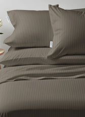 6 Piece Duvet Cover Set 240x260cm Supersoft Grey