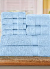 Cotton Towels 8 Piece Set-Soft Feel, Quick Dry, Highly Absorbent Durable Towels - Cotton Home