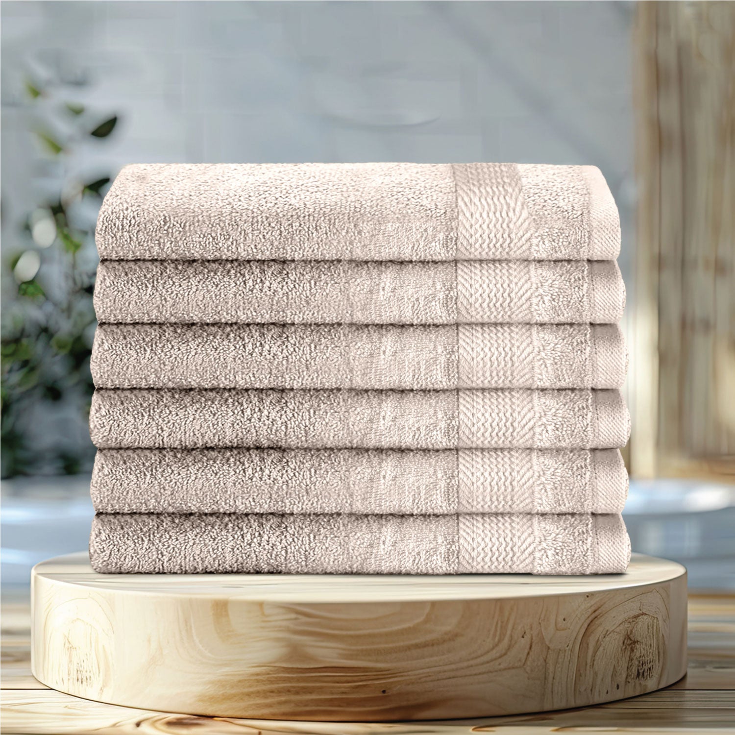 Cotton Hand Towel 50x100 CM 6 Piece Set-Soft Feel, Quick Dry, Highly Absorbent Durable Towels - Cotton Home