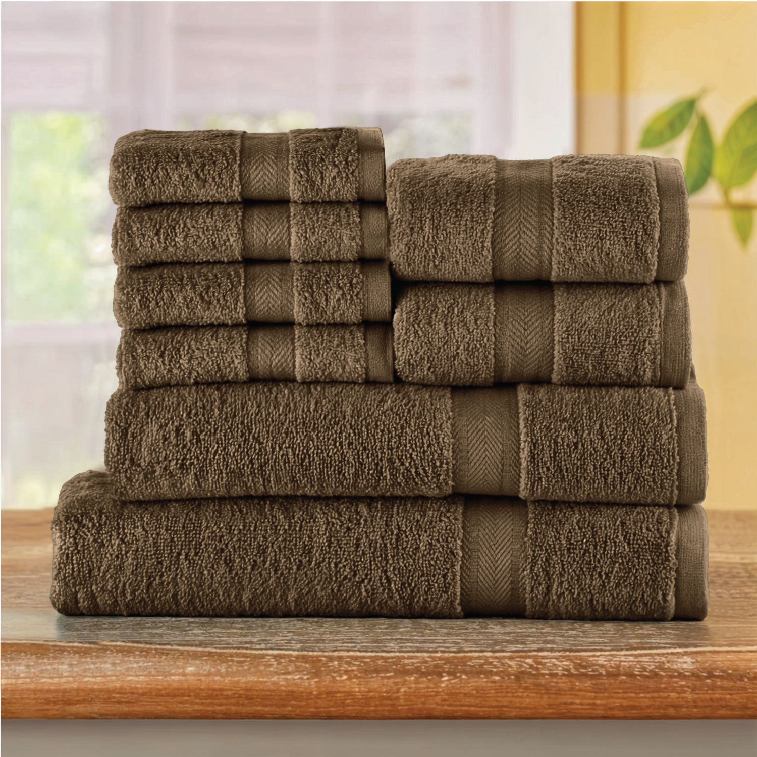 Cotton Towels 8 Piece Set-Soft Feel, Quick Dry, Highly Absorbent Durable Towels - Cotton Home