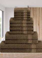 Cotton Towels 12 Piece Set-Soft Feel, Quick Dry, Highly Absorbent Durable Towels - Cotton Home