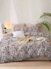 Duvet Cover 4 piece set Super King size High quality 240x260 duvet cover with Fitted sheet and pillow cases Midnight garden - Cotton Home