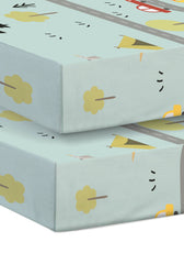 Premium Cotton 2PC Crib Sheets (120x60 cm) Soft, Breathable, Fitted Baby Mattress Sheets Dream Home