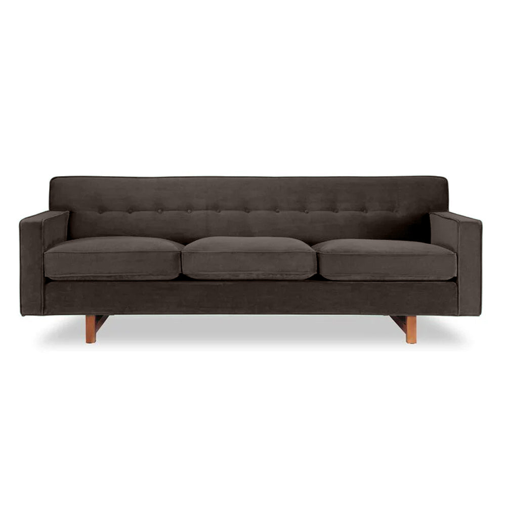 Gleason 3-Seater Velvet Sofa - Luxurious Emerald Green Upholstery - L220cm x W85cm x H76cm - Free Delivery & Assembly - Cotton Home