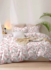 Duvet Cover 4 piece set Super King size High quality 240x260 duvet cover with Fitted sheet and pillow cases Abstract Harmony - Cotton Home