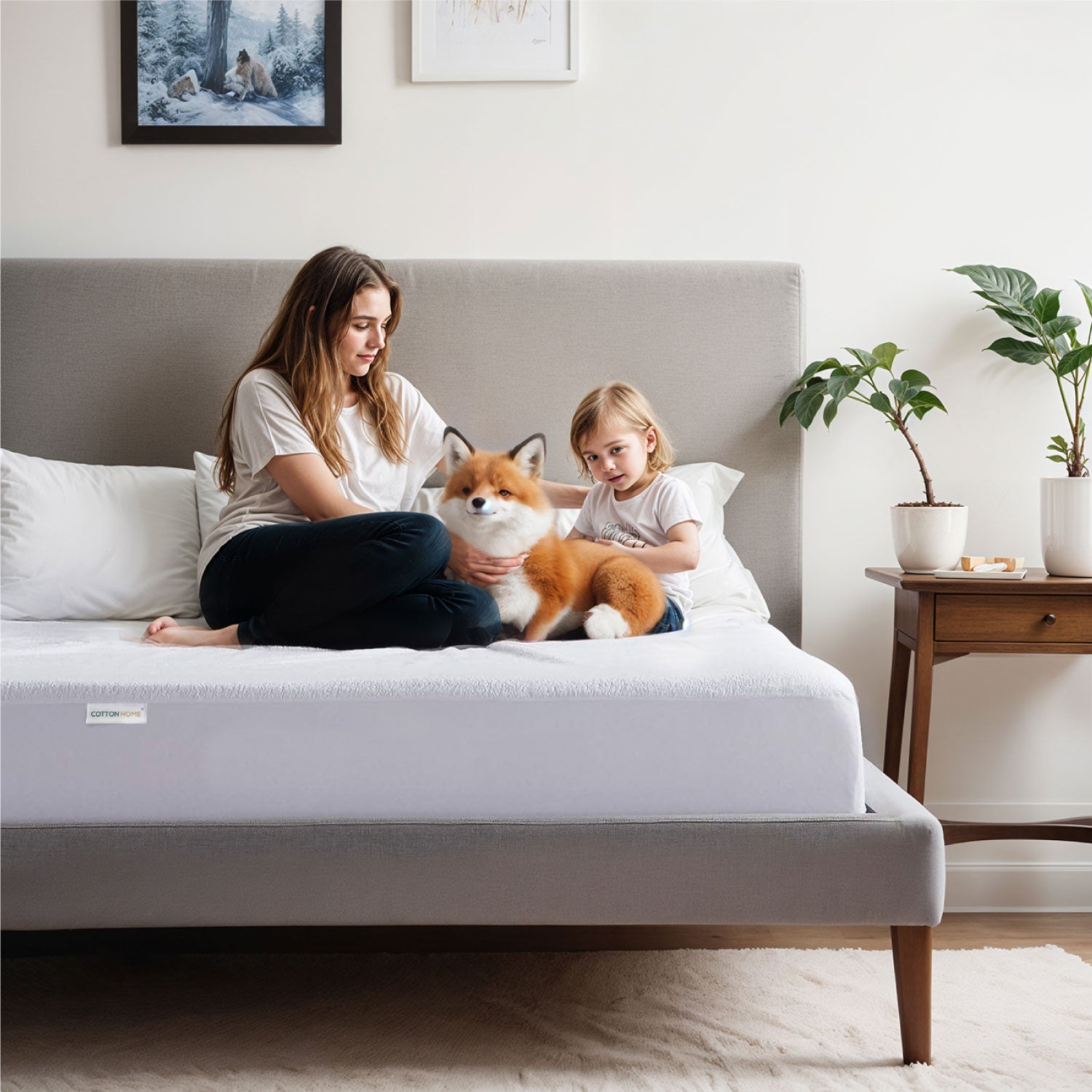 Terry Waterproof Mattress Protector 120x200+35cm with Deep Pocket