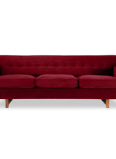 Gleason 3-Seater Velvet Sofa - Luxurious Emerald Green Upholstery - L220cm x W85cm x H76cm - Free Delivery & Assembly - Cotton Home