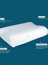 High Quality Mini Size 31x47cm (7x9) Knitted Anti Snore Contour Cervical Neck Support Memory Foam Pillow with Washable Grey Cover - Cotton Home