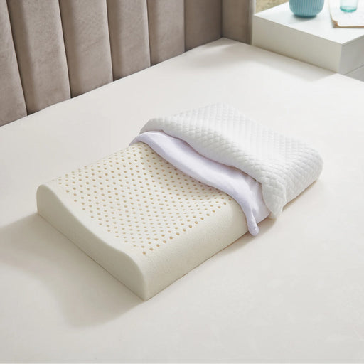 High Quality Mini Size 31x47cm (7x9) Knitted Anti Snore Contour Cervical Neck Support Memory Foam Pillow with Washable Grey Cover - Cotton Home